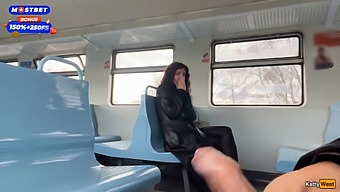 Katty West'S Wild Public Train Adventure With A Stranger And A Cumwalk